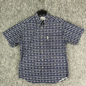 Columbia‎ Shirt Medium Mens Fishing Business Casual Button Down Outdoor Blue VTG
